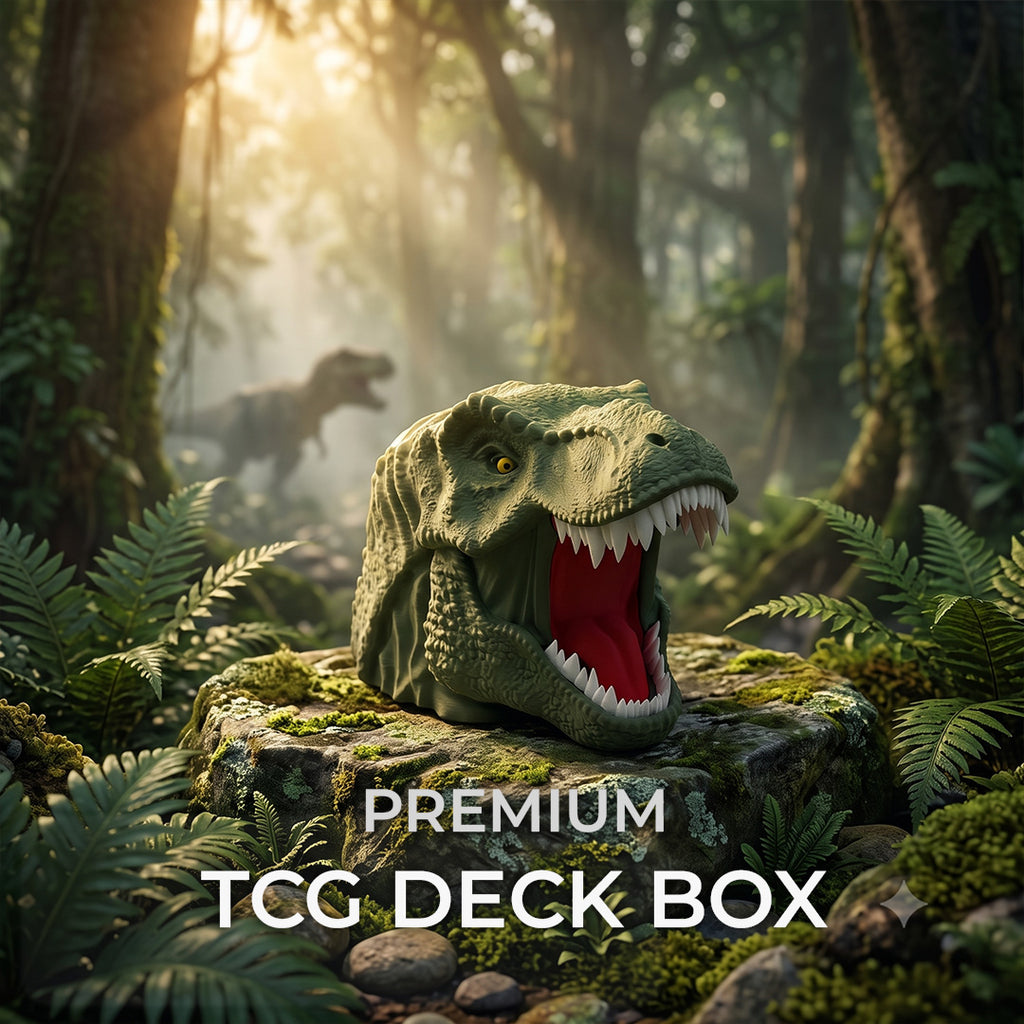 T-Rex Dinosaur MTG Commander Deck Box | TCG Magic The Gathering Card Holder Case