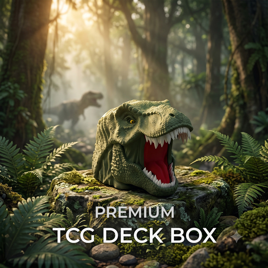 T-Rex Dinosaur MTG Commander Deck Box | TCG Magic The Gathering Card Holder Case